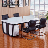 组合办公桌4人2位6职员卡座屏风工作位成都现代简约板式办公家具