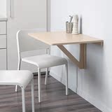 宜家专业代购◆IKEA诺伯 壁装折叠桌连壁桌餐桌吧桌桦木79x59