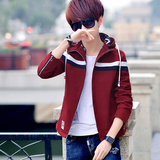 春秋季男士夹克薄款外套青少年学生韩版修身夹克衫流行男装上衣