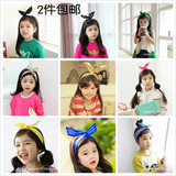 高品质出口韩国儿童发带宝宝多色头带女童兔耳朵发箍头饰发饰爆款