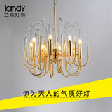 现代简约客厅吊灯创意个性金色餐厅灯设计师艺术灯饰美式卧室灯具