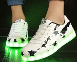七彩发光鞋男荧光鞋LED带灯女鞋充电鞋底会亮的鞋子鬼步舞鞋