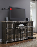 美式新古典全实木 电视柜 斗柜 高端家具定制定做 上海 桦木HC-2