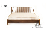 新中式实木2米双人床 日式简约床禅意床头柜尾凳定制北卧室欧家具