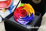 【Misskoko】进口roseamor巨型七彩玫瑰永生花礼盒全国