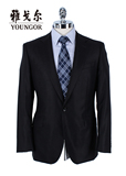 【一粒扣 纯黑色】雅戈尔西服套装新版修身款TN23519-01，3980元