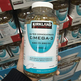 代购加拿大直邮Kirkland可兰高含量Omega-3鱼油软胶囊超浓缩300粒