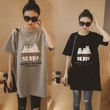 加肥加大码女装韩版中长款短袖T恤上衣胖妹妹2016夏装纯棉体恤潮