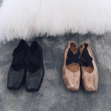 丽斯顿2016舞芭蕾欧美做旧绑带浅口方头舒适平底女单鞋复古风瓢鞋
