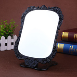 韩国化妆镜 安娜苏风格复古玫瑰台式单面镜精致美容镜公主镜便携