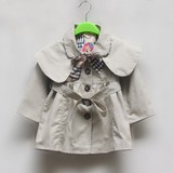 小童装春秋季新款婴幼儿女宝宝韩版中长款风衣外套0-1-2-3周岁