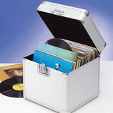 外贸出口黑胶唱片箱复古留声机LP唱片收藏箱黑胶唱片收纳箱收纳盒