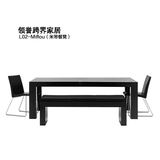 餐边凳长条椅子北欧简约时尚真皮桌子组合成套北京家具定做