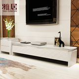 正品白色烤漆电视柜组合 小户型客厅钢化玻璃简约时尚地柜包邮