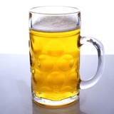 透明玻璃超大号英雄杯 扎啤杯 啤酒杯 带把超大扎啤杯烧烤酒吧 1L