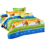 小孩子床单全棉三四件套维尼小熊卡通儿童图案床上用品被套床单