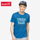 Baleno/班尼路t恤圆领创意时尚印花纯棉短袖青春活力修身打底衫男