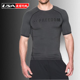 UA Freedom安德玛运动弹力紧身衣短袖T恤男夏上衣训练健身1276943