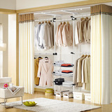 韩式简易布衣柜钢架加固 折叠衣柜布艺衣柜衣橱组装衣柜置物架
