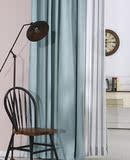 纯色雪尼尔窗帘成品遮光平面窗落地窗客厅卧室厚大气现代简约宜家