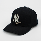 MLB棒球帽专柜正品代购黑色水钻嘻哈帽ny平沿帽鸭舌帽情侣帽10400