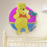 动漫墙贴3d亚克力立体墙贴儿童房卡通背景维尼熊墙贴创意卧室床头