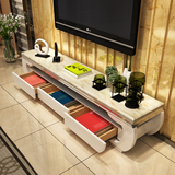 现代时尚简约大理石电视柜 客厅小户型烤漆地柜电视机柜茶几组合