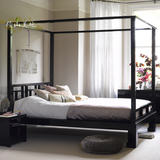 实木床双人床中式床 [优山美地]仿古架子床中式双人床极美家具