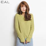 EAL韩国版2016春装新品打底针织衫女士套头纯色长袖圆领毛衣Y917