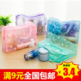 Y04 可爱透明防水PVC洗漱袋 便携旅行化妆品收纳袋手拎浴室洗漱包