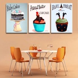 甜品蛋糕店装饰画咖啡餐厅竖版挂画面包房墙面壁画美式餐厅无框画