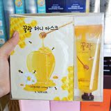 韩国LAFFAIR彩虹蜂胶蜂蜜补水面膜10片面膜+1罐蜂蜜撕拉面膜套装