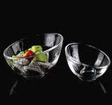 创意碗钻石碗 大号透明无铅餐具斜口壶 米饭水果沙拉玻璃碗