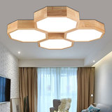 简约实木吸顶灯 日式长方形客厅灯温馨主卧室房间灯 led木质灯具