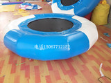 厂家直销水上充气蹦床水上跳床 圆形蹦床 充气蹦极 水上游乐设备