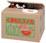 超可爱！预定日本代购熊本熊部长KUMAMON偷钱熊存钱硬币储蓄罐