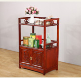 红木家具明式仿古餐边柜红檀新中式花卉双门储藏茶水柜实木橱柜