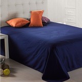 蓝色床单宿舍单床罩双人被单单件1.5m1.8米大红磨毛棉床单2米黑色