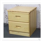 宜家简约床头柜现代松木实用收纳柜子两抽烤漆储藏柜松木家具特价