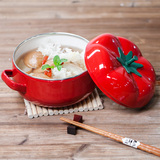超萌西红柿 番茄加厚搪瓷锅珐琅奶锅汤锅宝宝辅食锅 出口创意礼品