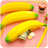 创意卡通拉链可爱迷你女硅胶零钱包 韩国儿童香蕉手拿包小硬币包