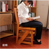 多功能椅楼梯椅折叠椅创意实木靠背椅竹椅子餐桌椅家用阶梯子特价
