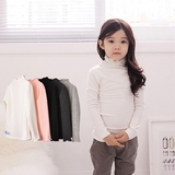 韩版女童装打底衫冬装加厚加绒保暖套头衫中大童时尚百搭高领上衣