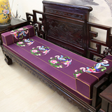 中式古典红木软饰实木沙发靠垫抱枕圆圈罗汉床坐垫定制刺绣花布