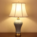 新中式全铜陶瓷台灯个性美式欧式卧室台灯床头灯创意LED台灯