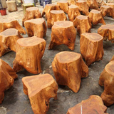 杉木凳子木墩花架茶几凳子矮凳根雕茶桌配套木凳天然根雕实木墩子