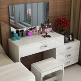 梳妆台卧室 现代简约 小户型迷你化妆台 烤漆梳妆桌 可伸缩梳妆柜