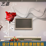 艺嘉婚房创意3d抽象简约烟雾影视墙壁纸沙发电视背景墙纸大型壁画