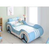 儿童床 皮床汽车床 男孩女孩1米婴幼儿单人床 含环保床垫带护栏