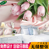 无缝大型墙布现代简约电视背景墙纸整张温馨玫瑰卧室床头壁画壁布